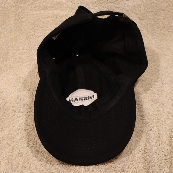 Nissan Black Baseball Cap Embroidered Logo Adjustable Strap Dad Hat - Picture 10 of 10